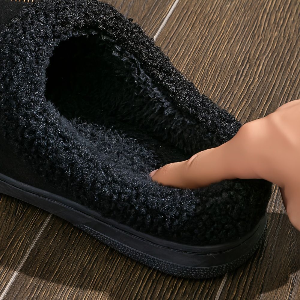 Men's Suede Slippers with Fleece Trim - Blue - Size 9(AU9/EU42) โ image 6
