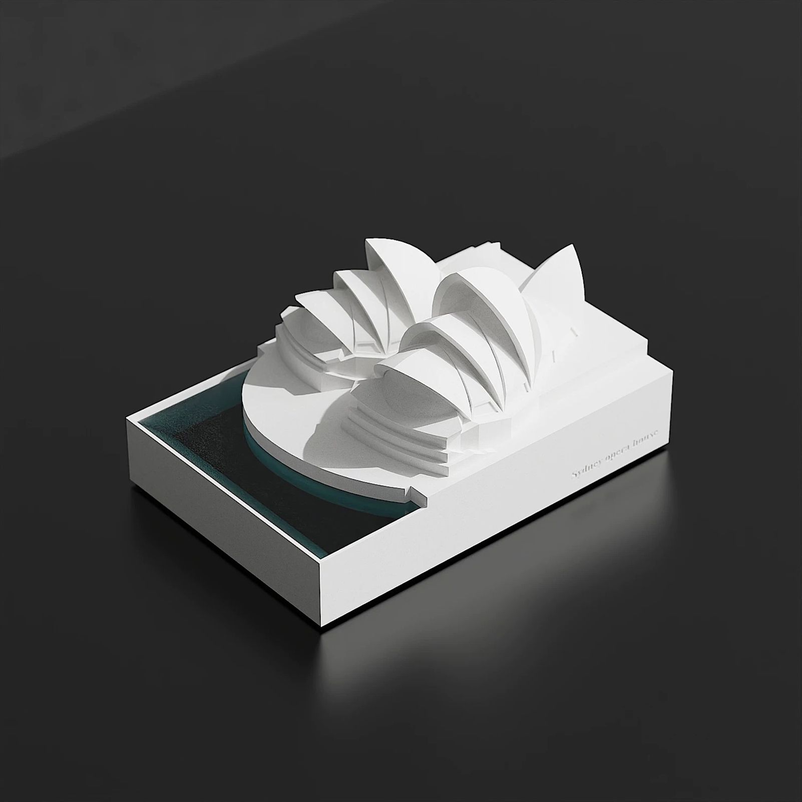Sydney Opera House Concrete Model - Modern Architectural Sculpture Desktop Decor, Minimalist Cement Statue for Home Office Bookshelf, Unique Travel Souvenir & — image 2