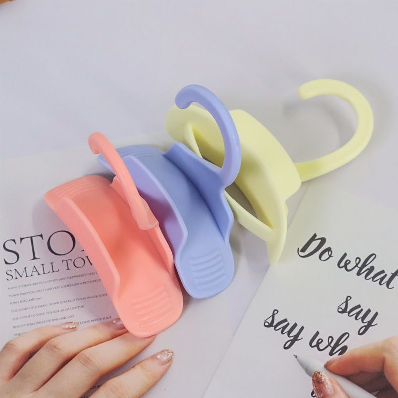 Wardrobe Bag Hook Nail Free Great Load Bearing Tie Rack Clothes Hook Solid Color Hanging Bag Smooth Edge Space-saving Wardrobe — image 3