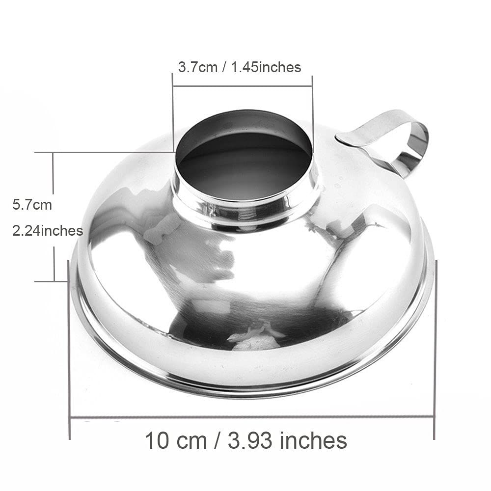 Canning Funnel, Canning Funnel for Wide and Regular Jars, 2 PC Stainless Steel Canning Supplies Kitchen Funnel Jar Funnel โ image 4