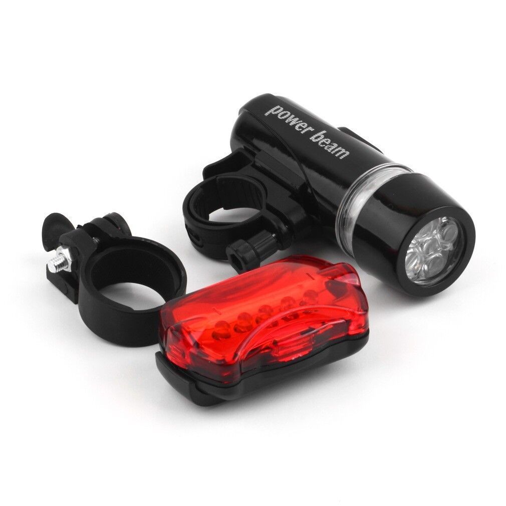 Bicycle Front Light LED Bike Light Set Butterfly Rear Light Cycling Safety - Black - Size 3PCS — image 3