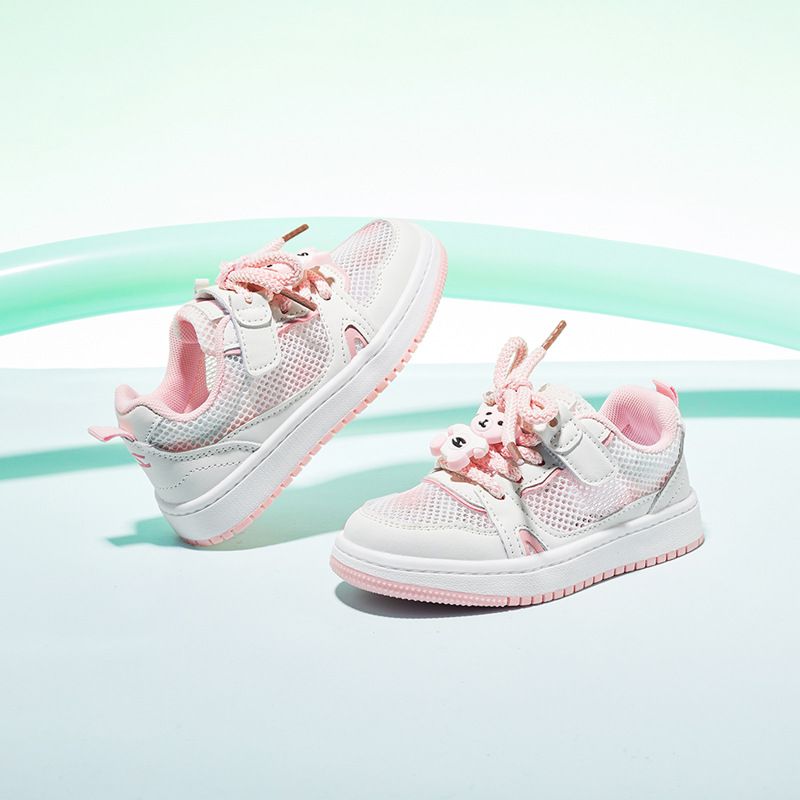 HOBIBEAR Kids Mesh Shoes Breathable Light Summer... GU7922 white green 35 โ image 5