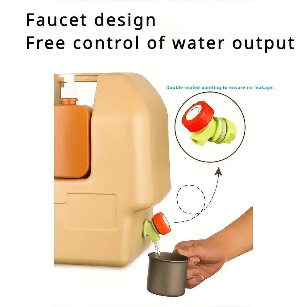 20L Outdoor Camping Portable Storage Bucket with Tap Drinking Water Container β image 6