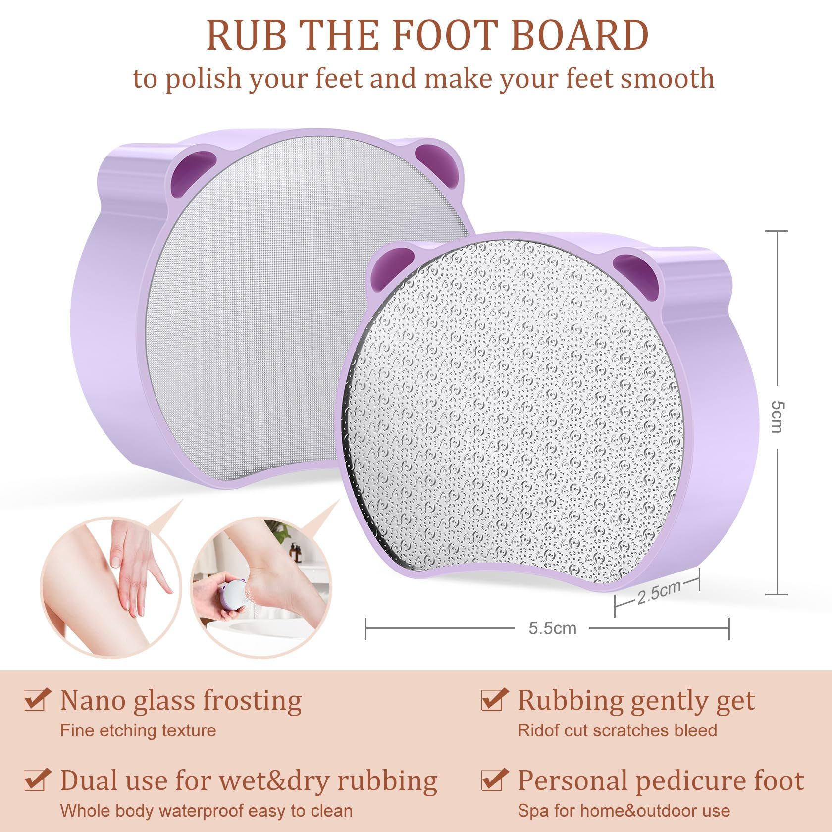 Hair Removal, Nail and Foot Beauty Tools, Double-Sided and Multifunctional. Compact and Portable, 1Pcs Purple — image 5