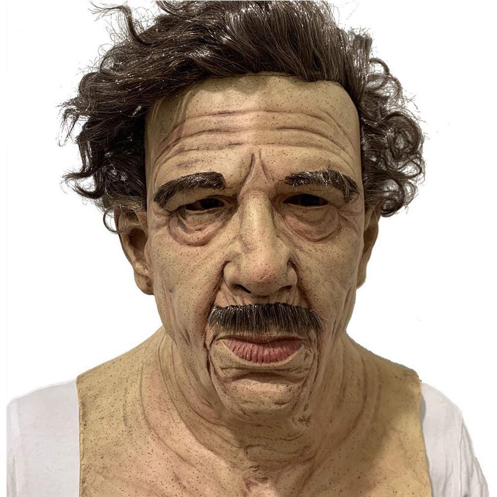 Halloween Latex Old Man Face Cover Halloween Fancy Dress Head for Masquerade Realistic Headgear โ image 3
