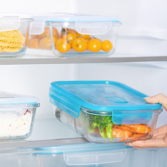 Scybe Heat Resistant Glass Lunch Box Microwave Safe 950ml Molang rectangular pink — image 3