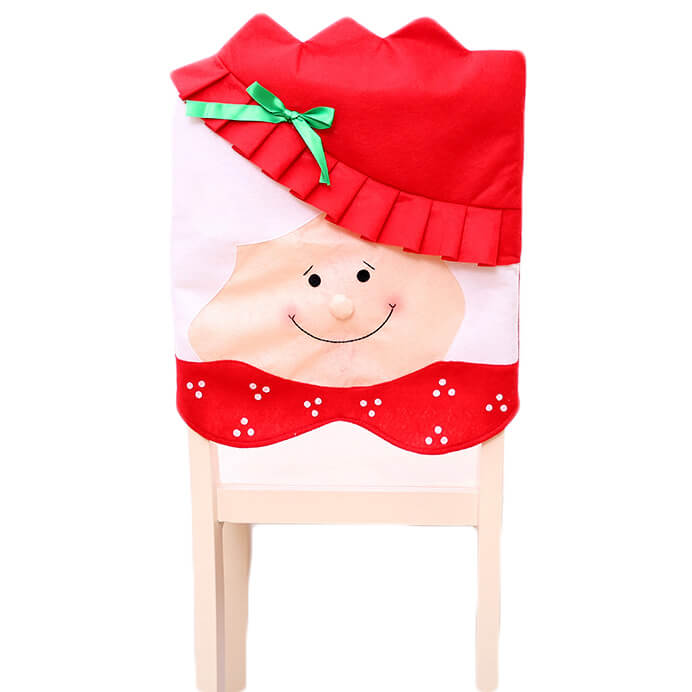 6x Christmas Cute Lady Santa Hat Chair Covers Dinner Home Décor Ornaments Gift, Mrs Santa — image 5