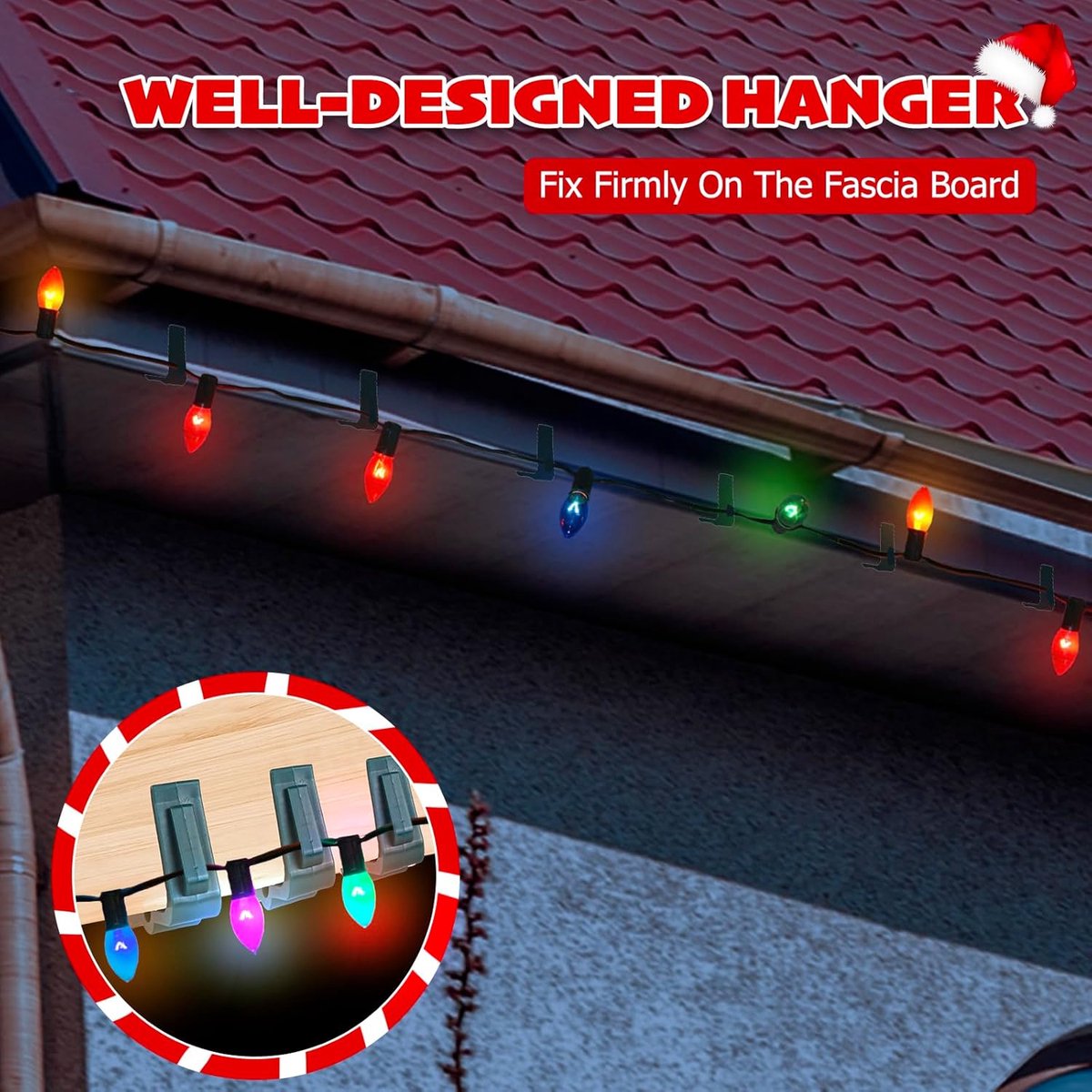 30 pieces - Christmas lighting clips - Light clips - Plastic clips - Lighting hooks - Party lighting clamps - festive string lights clips - hooks - for party — image 3