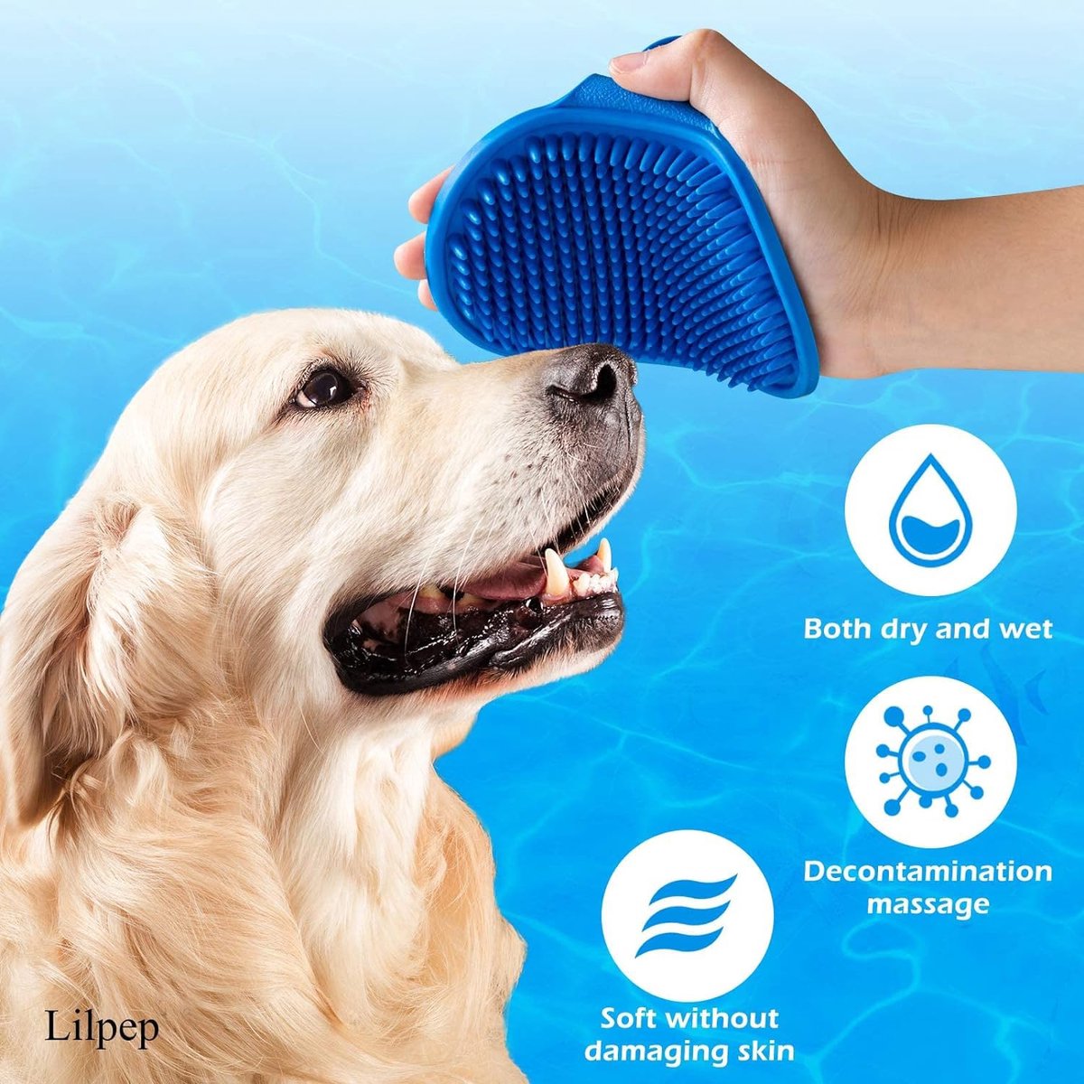 Pet Hair Remover - 2 Pieces - Cat Comb - Pet Hair Remover - Pet Grooming Gloves - Pet Silent Hair Removal Gloves - Dog Brush - Cat Brush - Reusable - For โ image 6