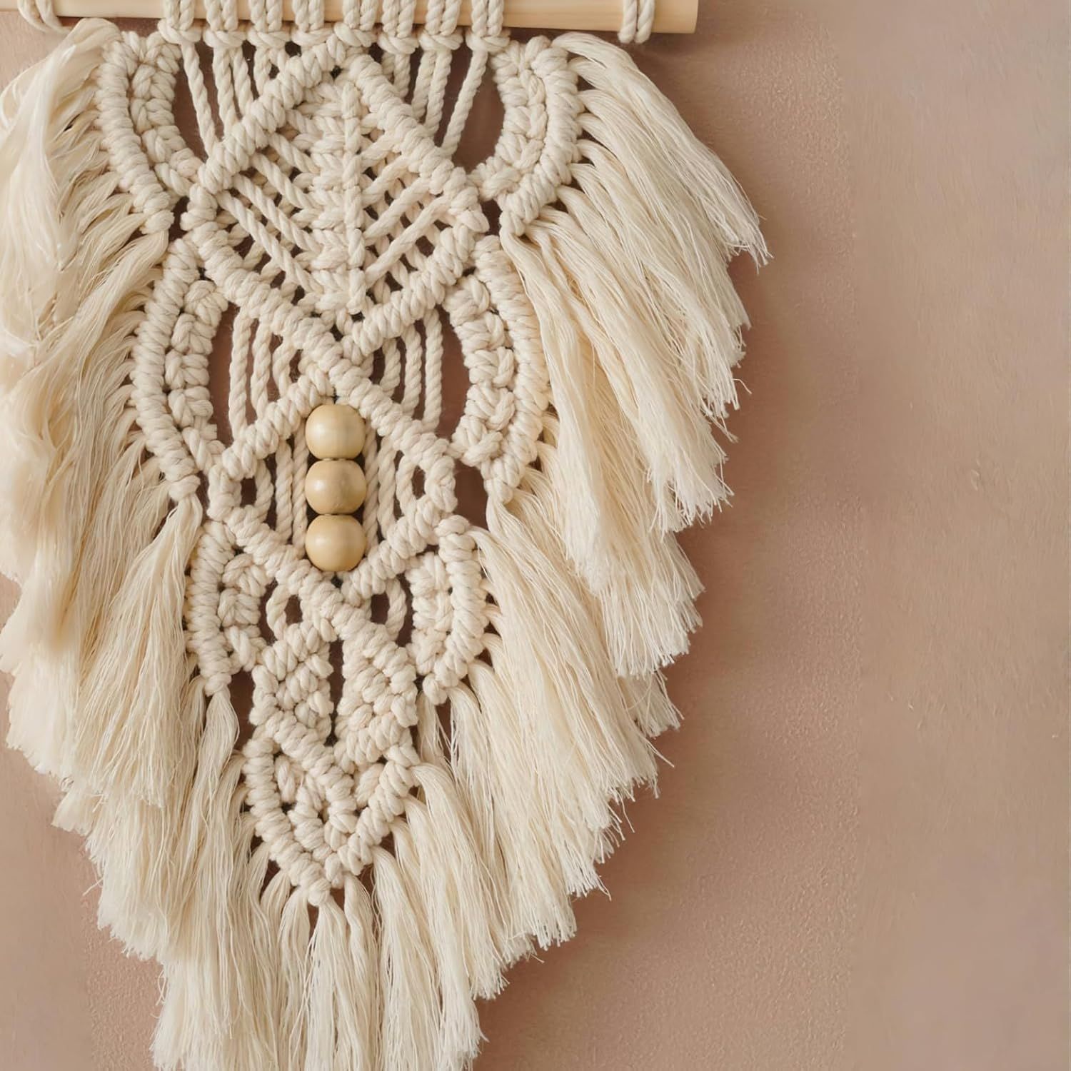 Handmade Boho Woven Tapestry, Boho Home Decor for Dorm Home Bedroom Western Room Decoration Gift for Women (white) โ image 2