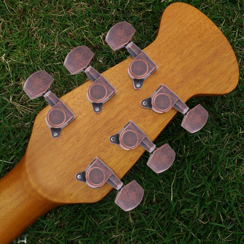 6 pcs/set Red bronze 3L 3R Guitar Tuning Pegs Red Bronze Acoustic Machine Heads Guitars Accessory โ image 4