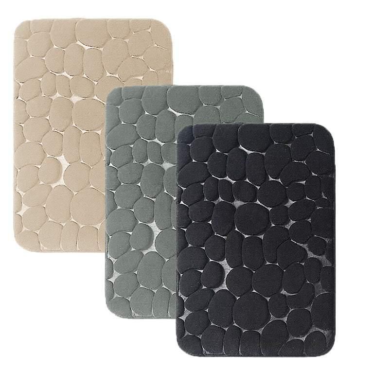 40 × 60cm Non-Slip Memory Foam Bath Mat Super Absorbent Floor Rug for Bathroom Use - Black — image 3