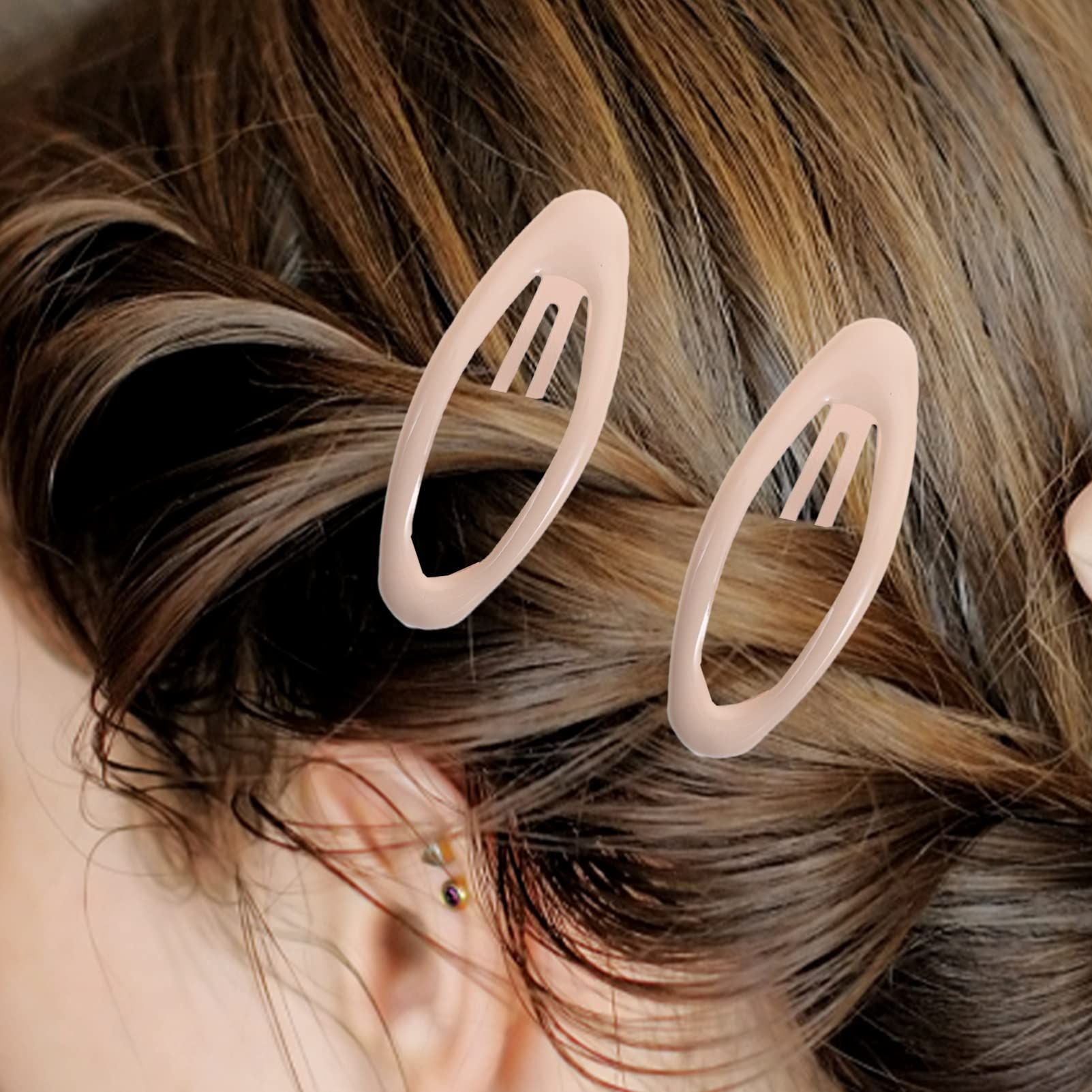 40pcs Oil Drop Hair Clip Hair Accessories Hair Bow Clips No Metal Hair Clips Hair Styling Clips Colorful Hair Clips for Makeup — image 4