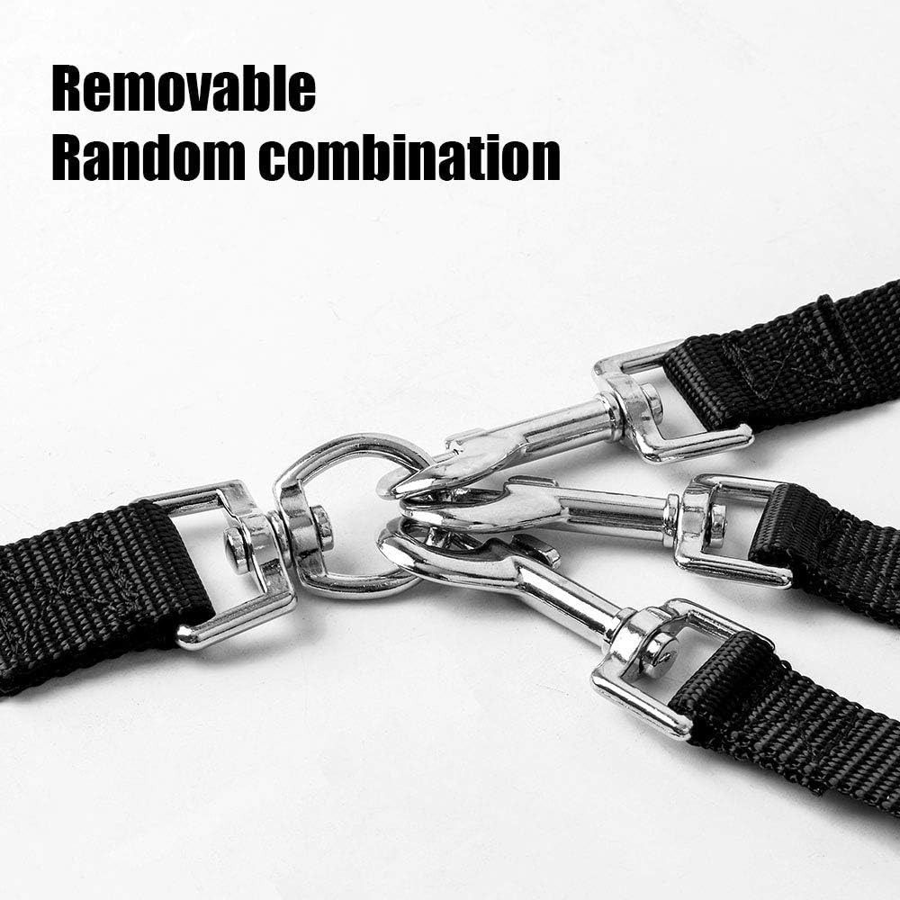 Nylon Weave Three Heads One Drag Three Dog Leash Square Round Rope Pet Traction Belt Dog Chain Strong Safety Lead — image 3