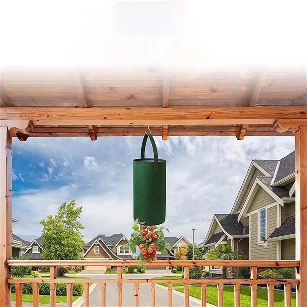 2 pack Hanging Aeration Planter for Hot Peppers, Strawberries and Herbs for Growing Strawberry, Tomato, Pepper,Cucumber,Herbs,Lettuce (only bags) — image 5
