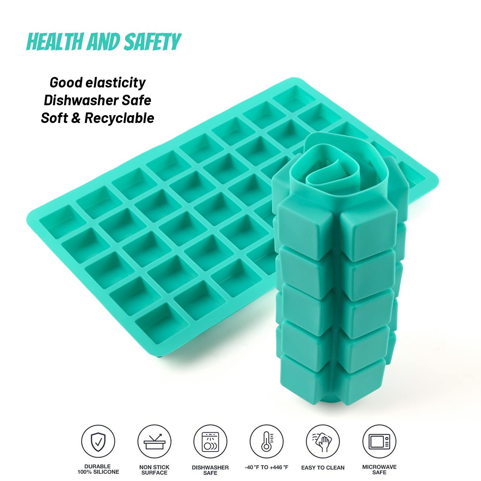 2 Pack Caramel Square Candy Molds Silicone 40 Cavities Silicone Chocolate Molds Mini Cubes Mold for Hard Candy, Ice Cubes โ image 5