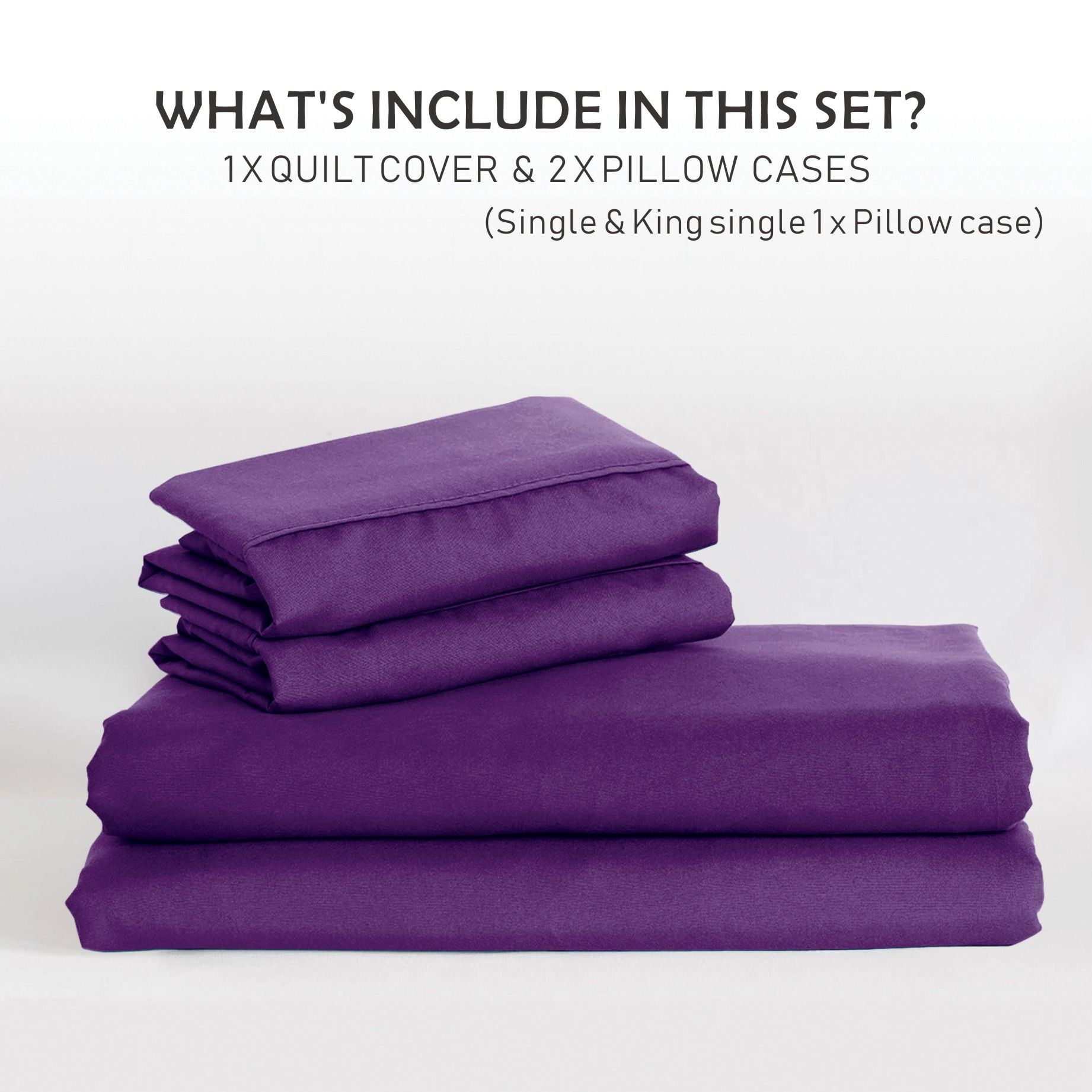 3 Piece Hotel Soft Microfiber Quilt Cover Set-2000TC Duvet/Donna Cover Set & Pillowcases -1 Quilt Cover Zipper Closure & 1 x Pillowcases-Breathable Bedding — image 6