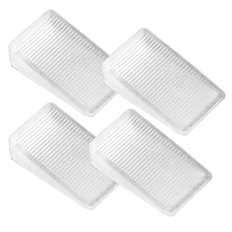 4pcs Furniture Mat Clear Plastic Table Cloth Door Jam Rubber Wedge Shims Plastic Tablecloth Door Wedge Table Leveler Cabinet