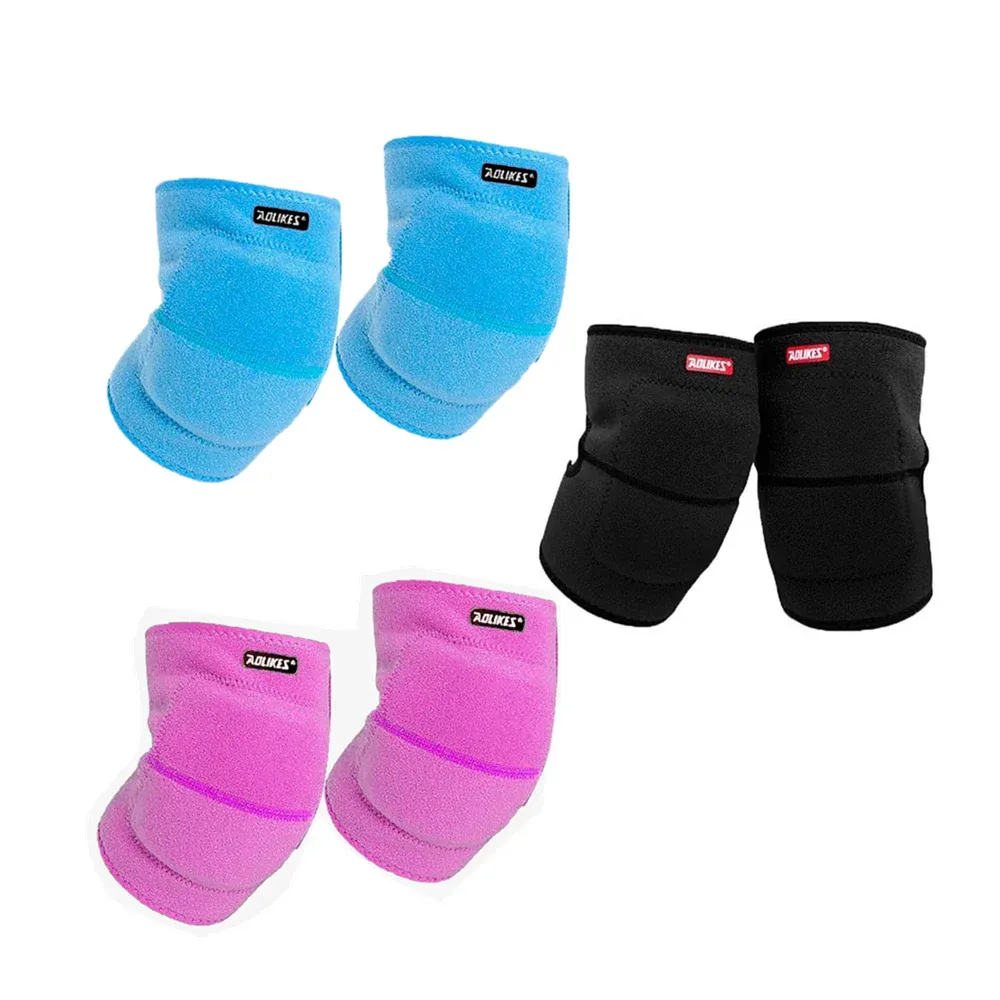 AOLIKES S Size Knee Pad Crash Proof Anti-Slip for Young Users Sports Protection - Rose Red โ image 3