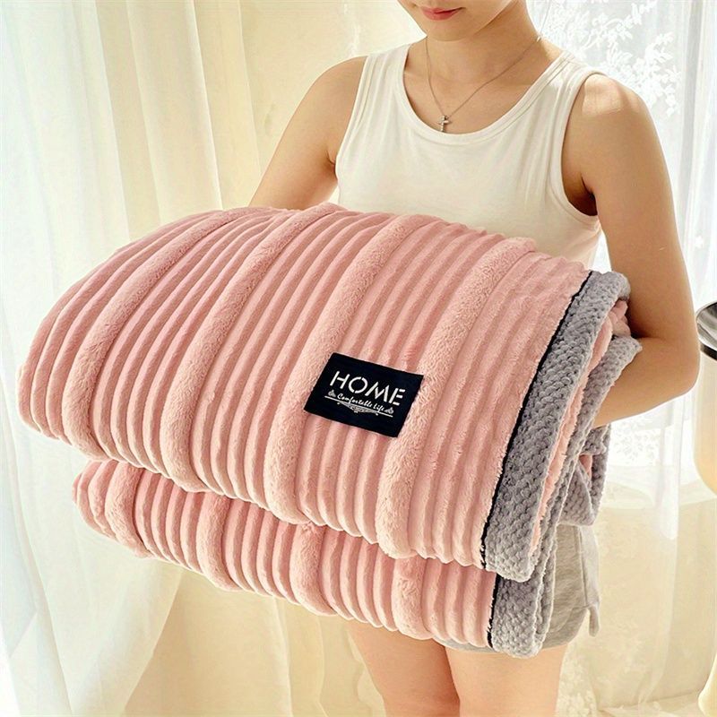 A-Class Rabbit Fur Blanket Soft Blanket Home Decor Blanket Comfortable Blanket - Beige - Size S 150-200cm — image 2