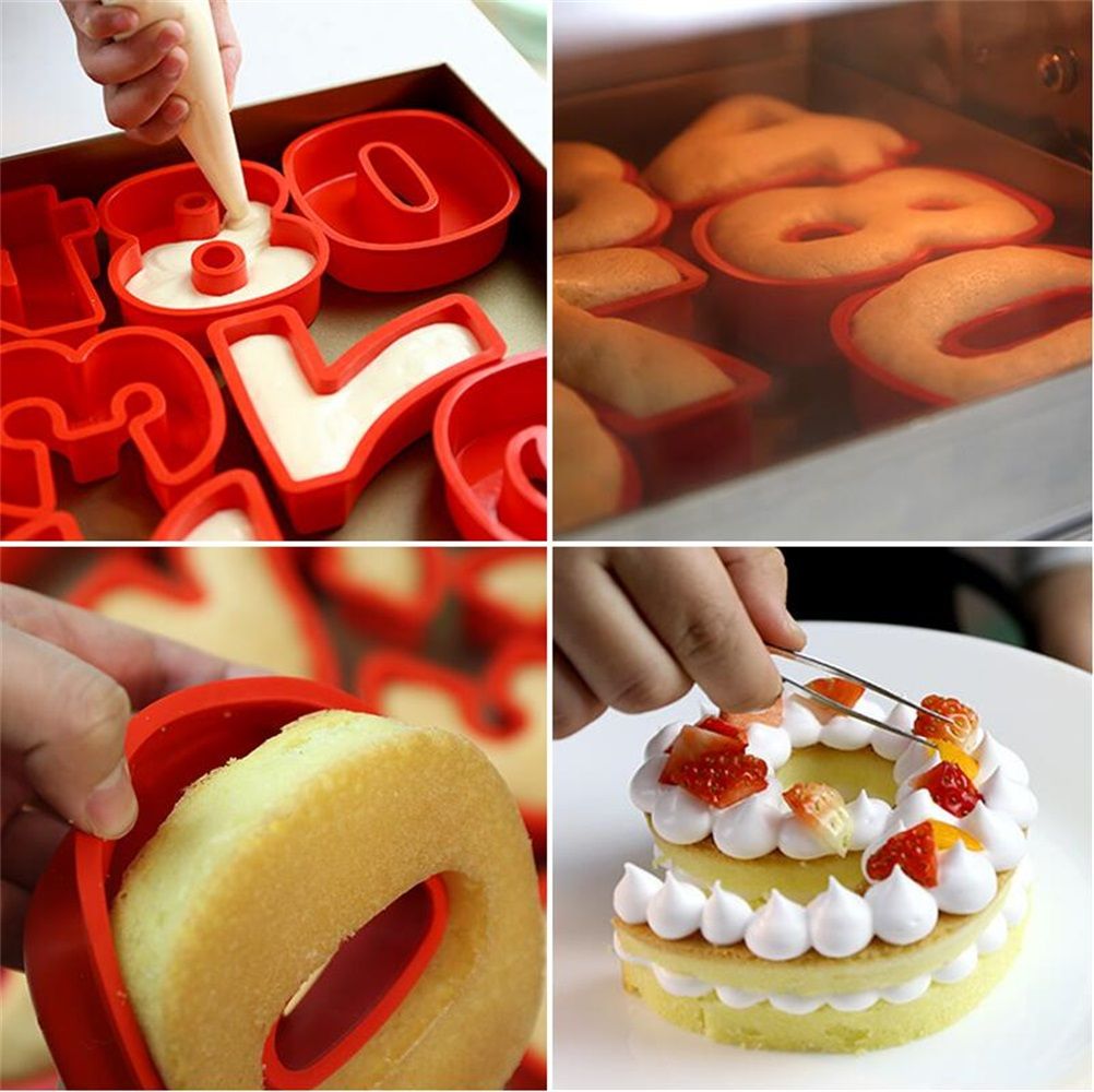 2PCS 10 Inch Silicone Cake Mold 6 and 0 Numbers DIY Silicone Cake Baking Mold 3D Silicone Cake Mold for Birthday and Wedding Anniversary โ image 5
