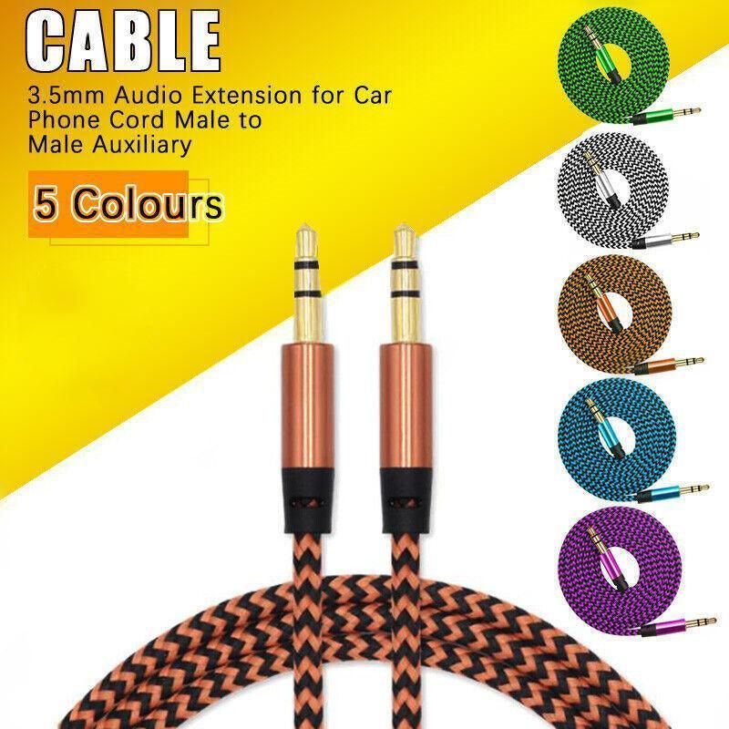 AUX Cable 3.5mm Stereo Audio Input Extension Male to Male Auxiliary Car Cord - Green โ image 2
