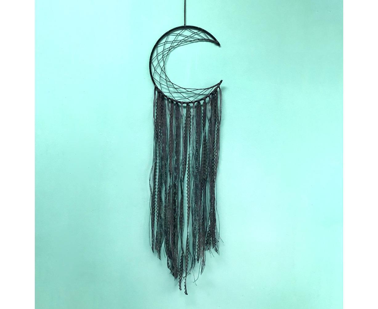 Hollow Round Moon Shape Tassel Dream Catcher Hanging Pendant Home Bedroom Decor- B — image 3
