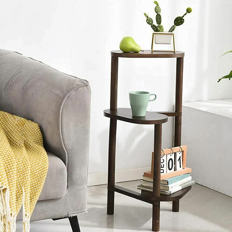 3 Tier bamboo plant stand for garden and living room-Brown โ image 6