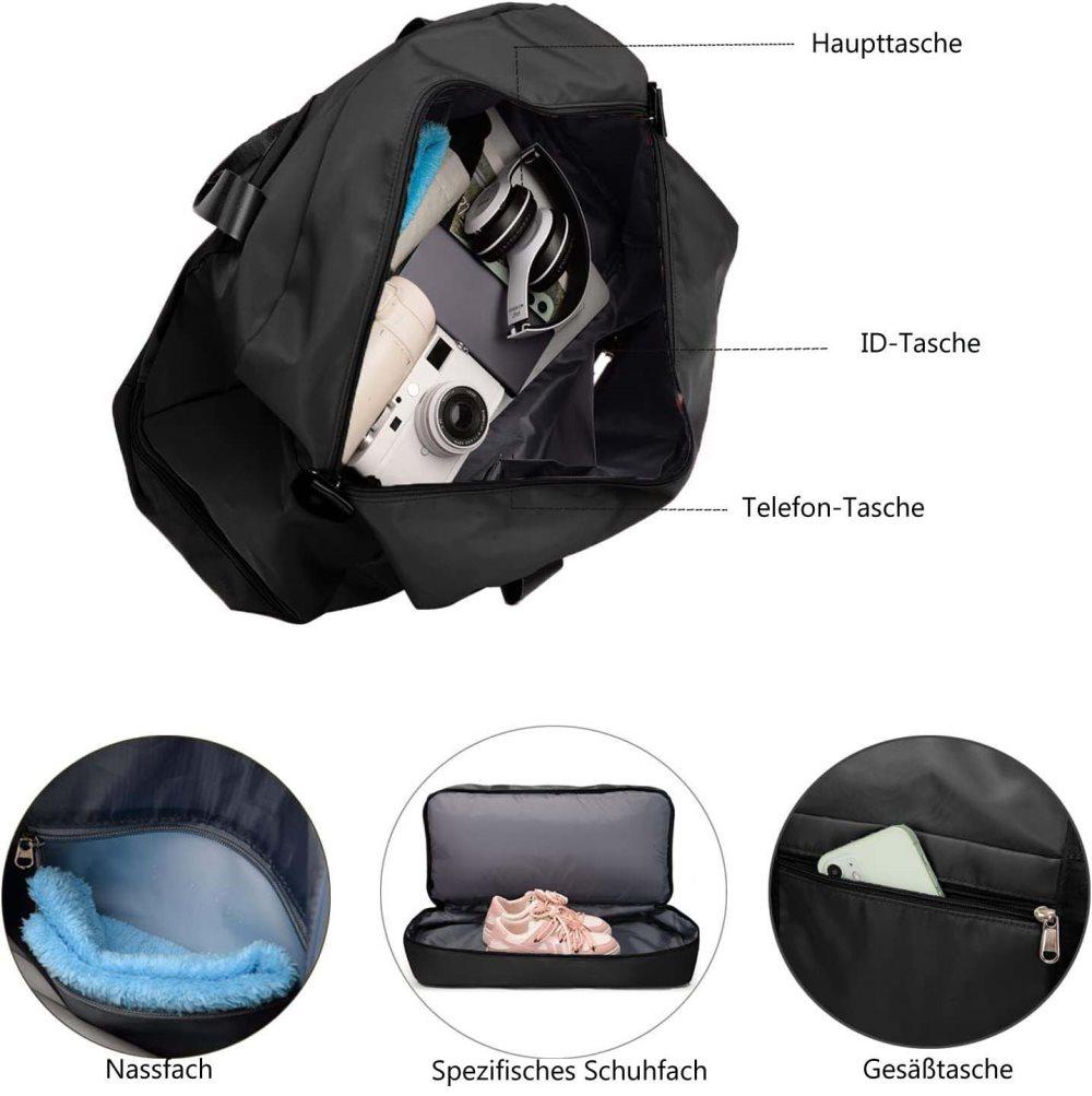 Large Capacity Waterproof Nylon Sport Gym Bag for Women and Men — image 2