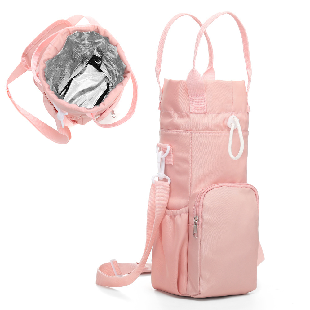 Green Insulated Tumbler Carrier Bag - Crossbody Water Bottle Holder with Pockets & Adjustable Strap for Large Cups (Note: cup not included) — image 4