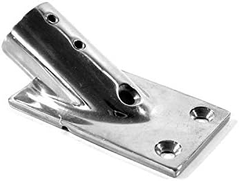 316 Stainless Steel 30 Degree Marine Boat Hand Rail Fitting Rectangular Stanchion Base for Pipe 7/8" 22mm Dia — image 2