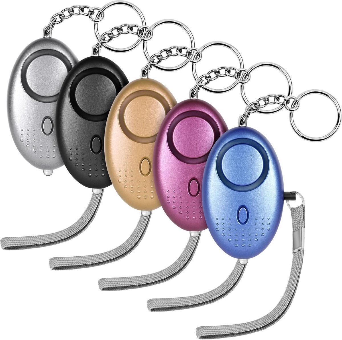 Pieces - 140 dB - Personal Alarm - With LED Flashlight And Keychain - Personal Pocket Alarm - Pepper Spray - Panic Alarm - Anti-Wolf Whistle - Keychain