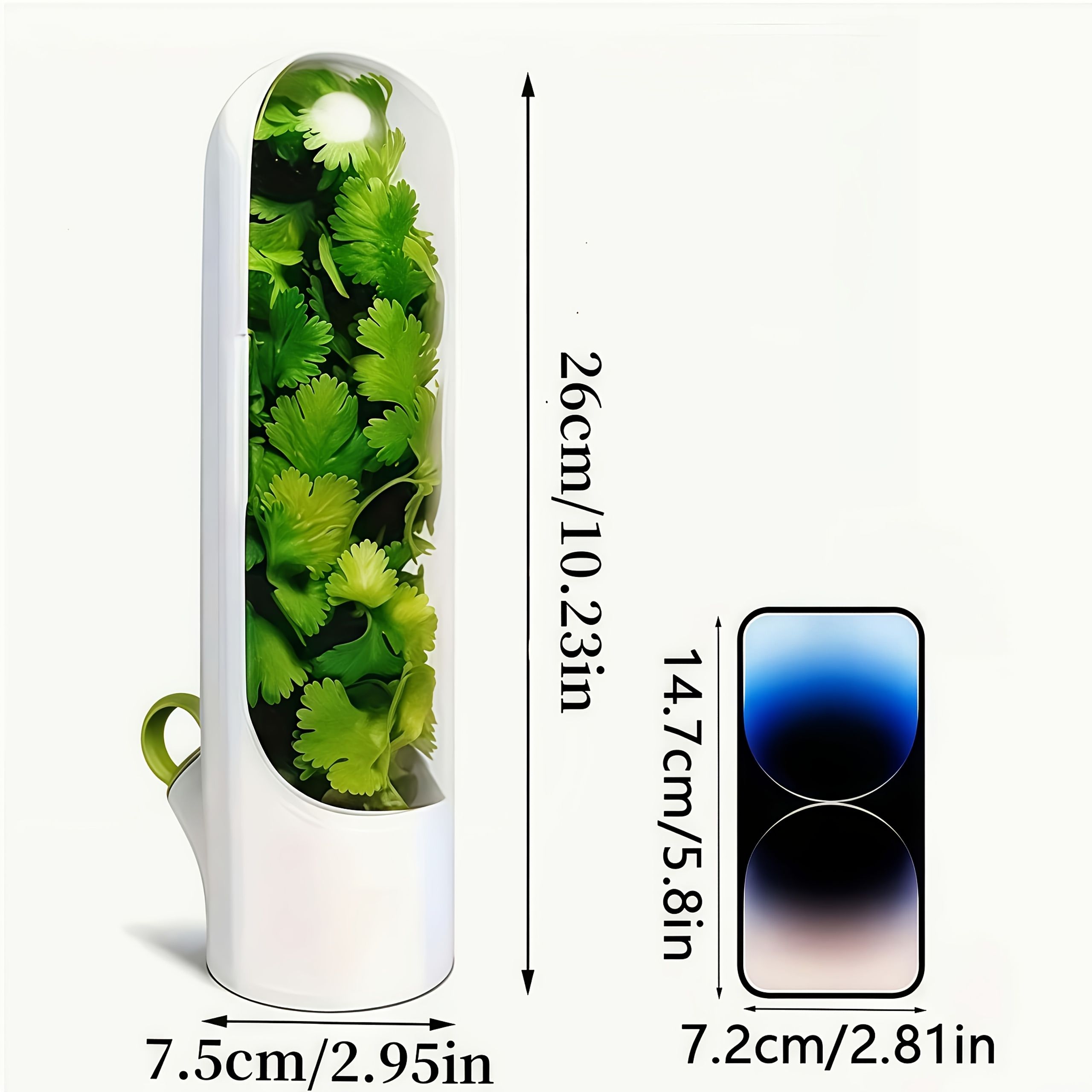 2pcs Herb Preserver Seed Pods Keep Vegetables Fresh Cilantro Container for Fridge, Preserve Herbs in Bottle, Mint Fridge Storage, Keep Green Fresh 2-3 Weeks — image 3