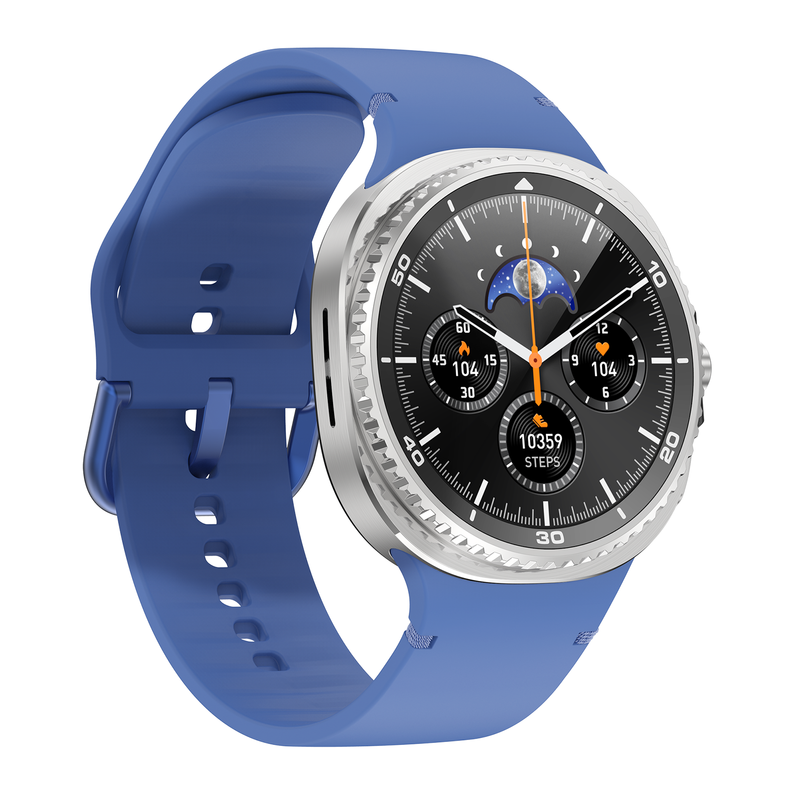 Watch8Classic-SU02 Smart Watch, Full Touch Screen Silicone Sports Wrist Watch for Men Women,Blue — image 3