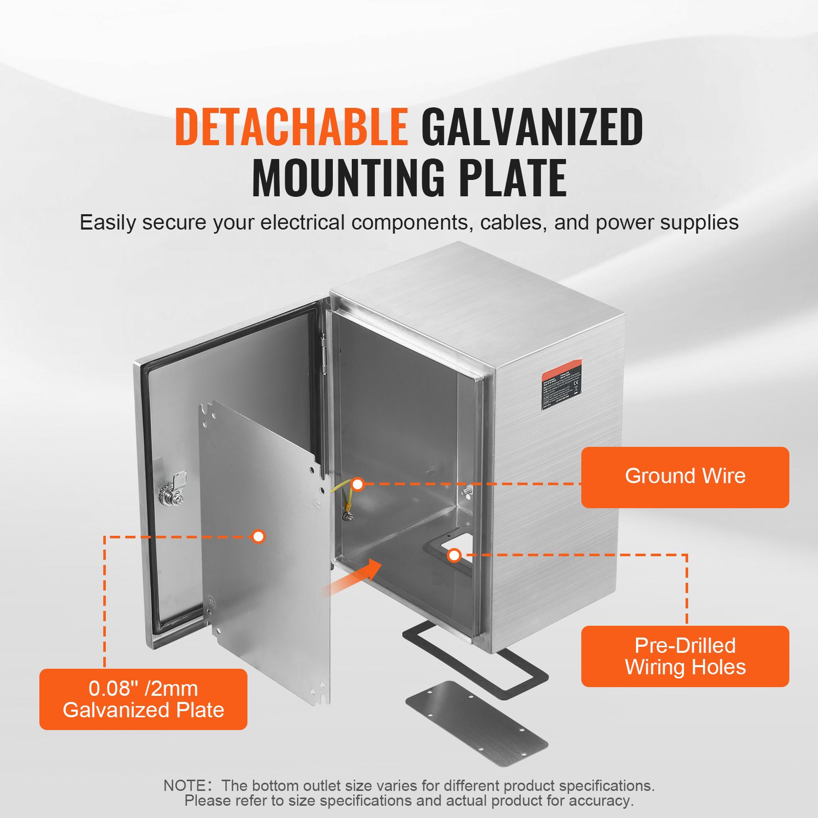 Wall-Mounted Outdoor Electrical Electronic Equipment Enclosure with — image 5