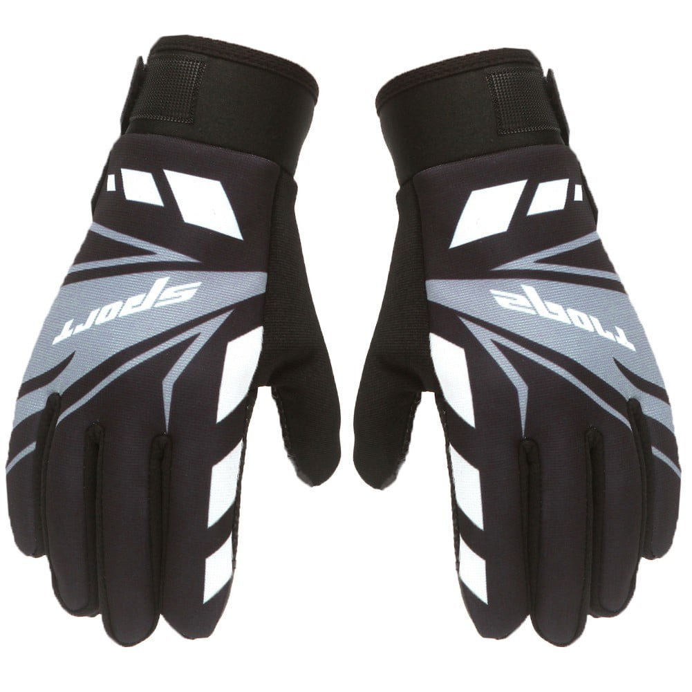 Ski Gloves Waterproof Gloves Winter Outdoor Men And Women Snow Skating Snowboarding Windproof Warm Ski Gloves Snow Gloves Winter Gloves W-Blue One Size W-Black โ image 2