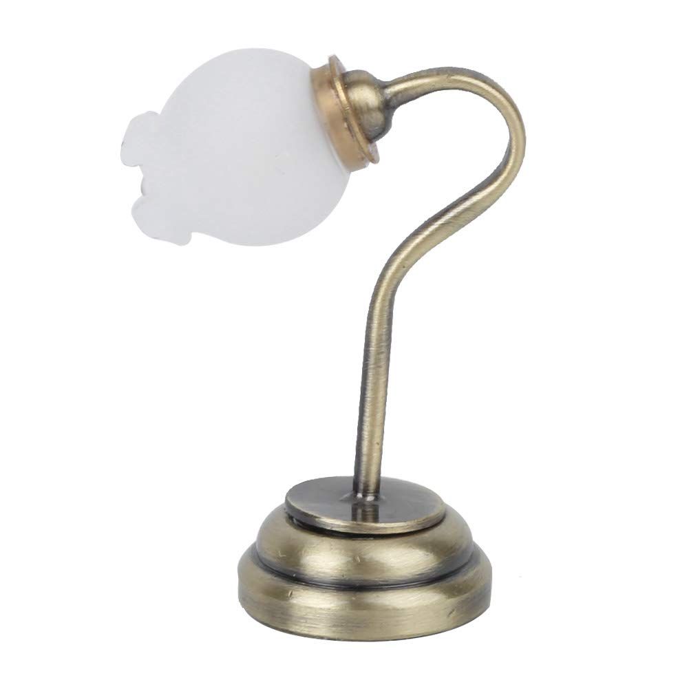 1:12 Desk Flower Lamp, Dollhouse Miniature Model Toy, LED Desk Lamp, Convenient to Place and Carry, Battery Powered Model