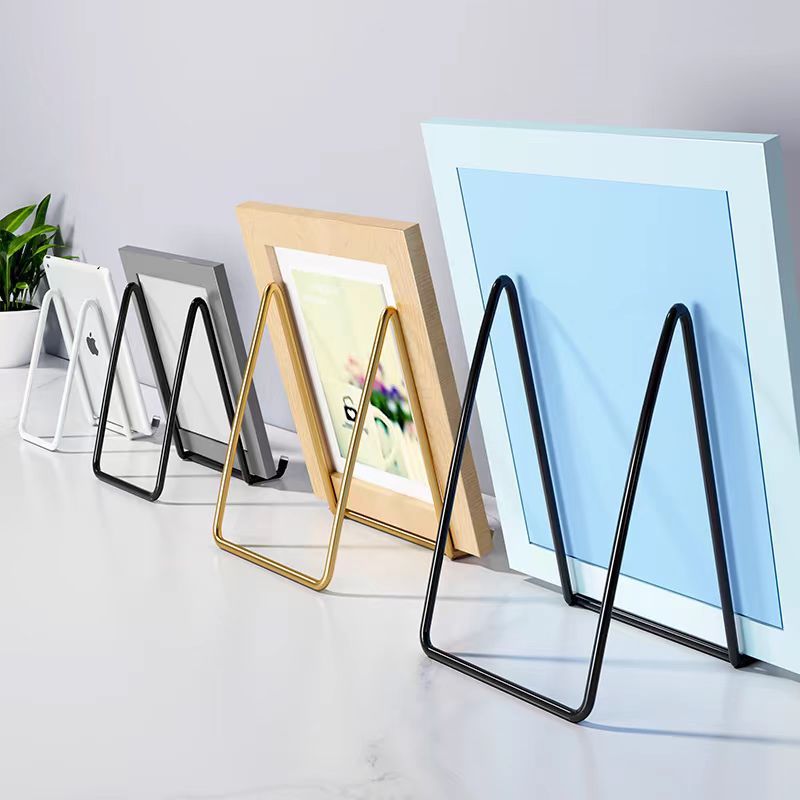4 Pack Black Metal Display Stands for Photos, Certificates, Medals and Small Frames, Freestanding Easels for Desk and Shelf Decor โ image 2