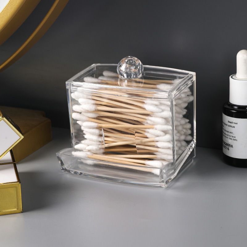 Dispenser Cotton Swab Ball Pad Holder Compact Organizer Bathroom Jars Bathroom Containers Jar Storage Tip Holder โ image 5