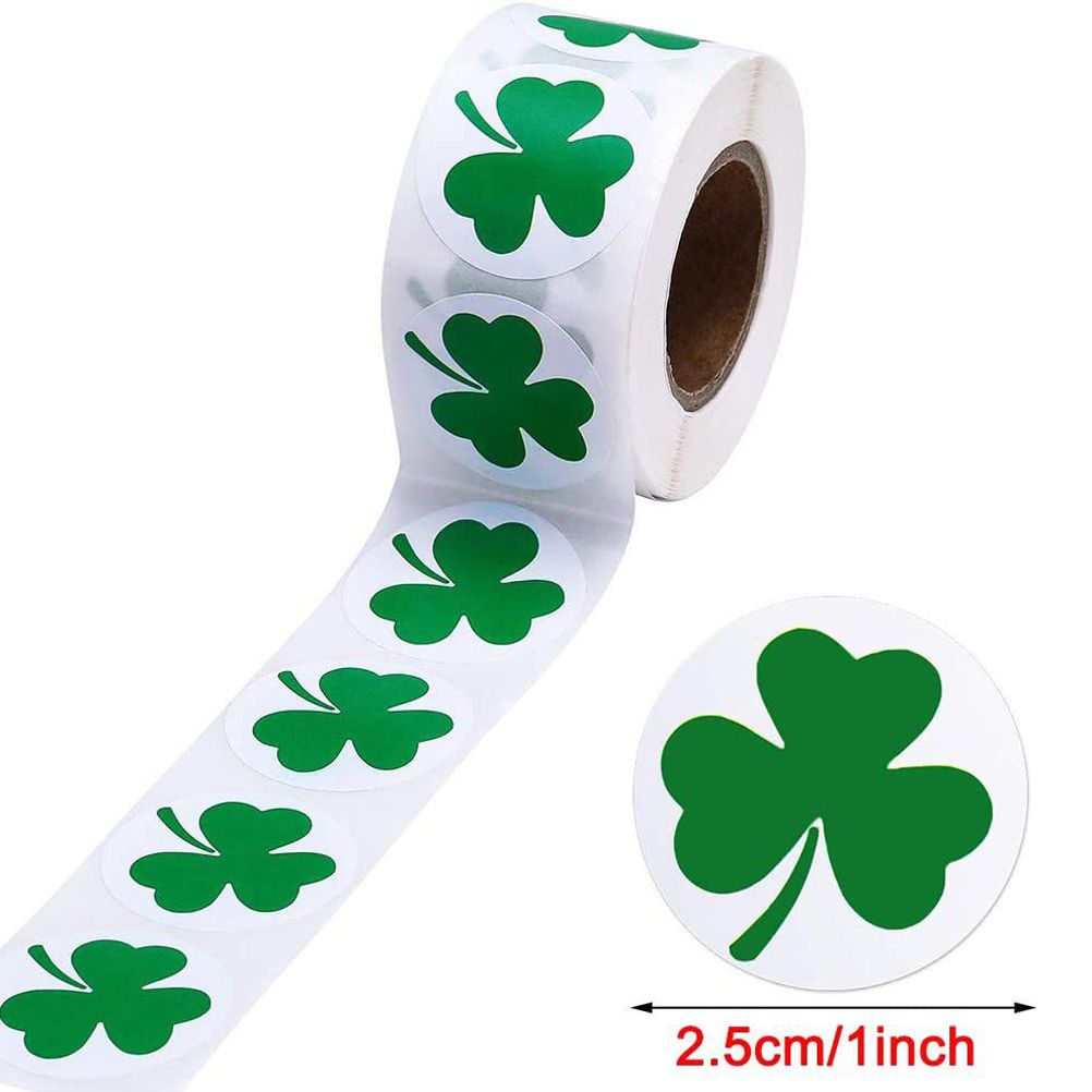 St. Patrick's Day Stickers Shamrock Roll Stickers Self Adhesive Label Craft Decoration Shamrock Labels — image 3