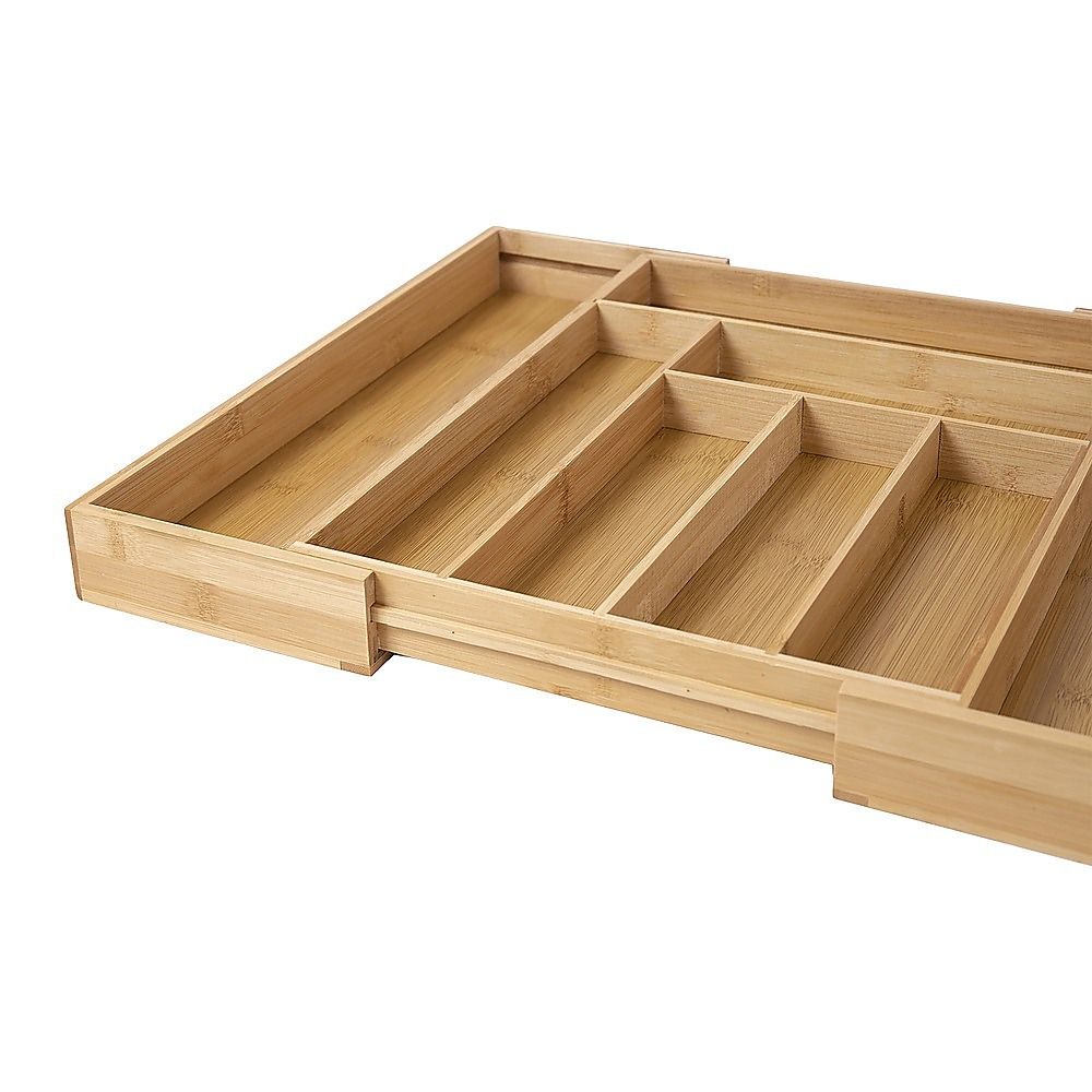 Extendable Cutlery Tray Drawer Organiser – 6 to 8 Compartment Kitchen Utensil Storage Solution — image 3