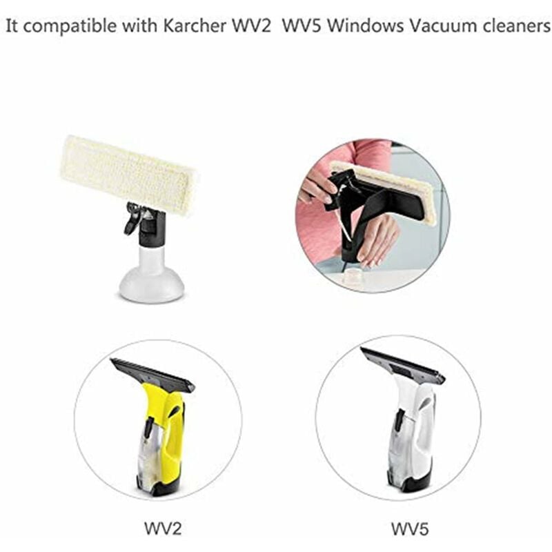 Kärcher WV2 WV5 Premium Plus Window Cleaner Replacement Microfiber Pads 3 Pack — image 4