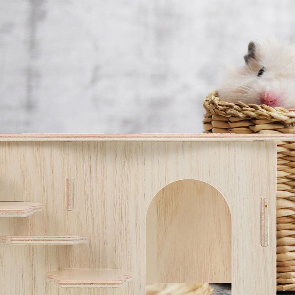 Multi-Storey Small Animal Mechanism Wooden House Small Pets Exercising Toy Wooden Cage Tube Toy Hamster Maze Toy Dwarf Hamsters — image 2