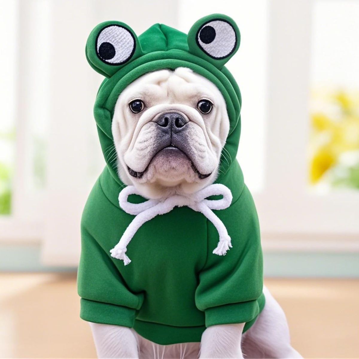 Dog Hoodie Frog-Themed Autumn Winter Pet Clothing Small Medium Dogs Soft - Pink - Size XL — image 5