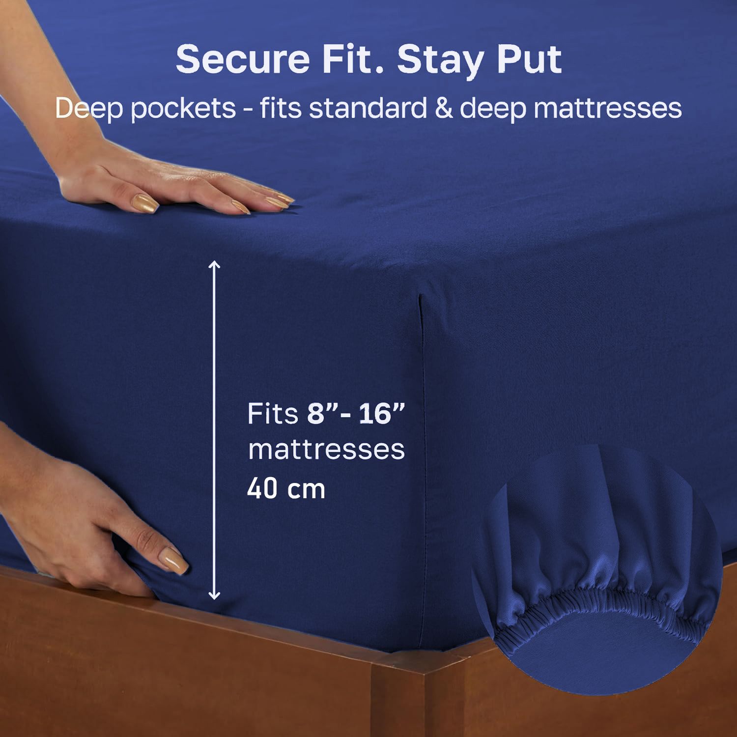Hotel Quality Fitted sheets - 2 Piece Fitted sheets -Breathable Bedding - Wrinkle, Fade, Stain Resistant- 26inch/40cm Deep Pocket Fitted Bed Sheet-Wrinkle and — image 2