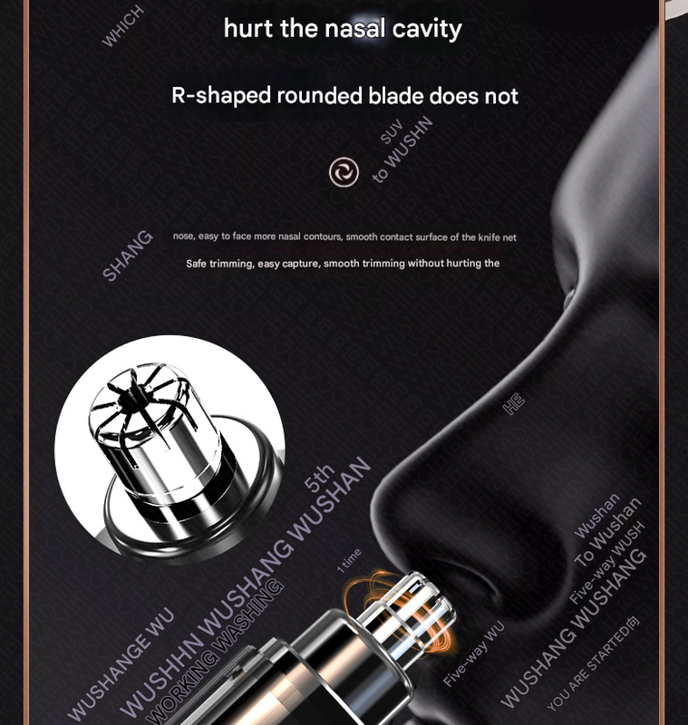Black Painless Electric Nose & Ear Hair Trimmer - USB-C Rechargeable Grooming Tool with LED Battery Display for Men and Women โ image 4