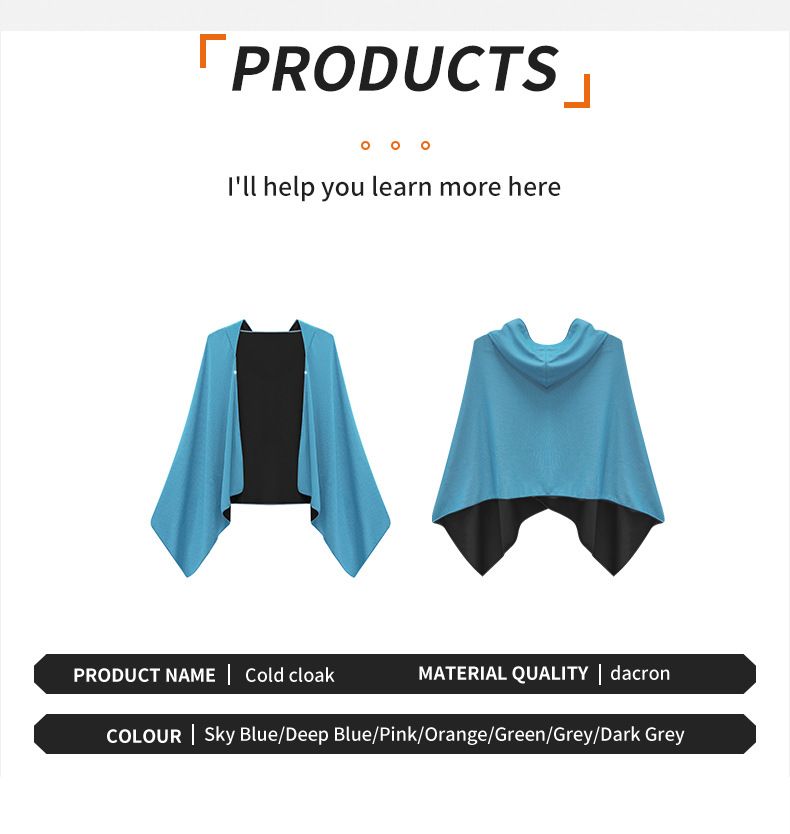 Hooded Ice Silk Sports Towel Cloak, Quick‑Dry Sun‑Protection Breathable Lightweight Cold‑Feeling Sweat‑Absorbent Wrap for Gym Hiking Golf Driving Outdoor — image 5