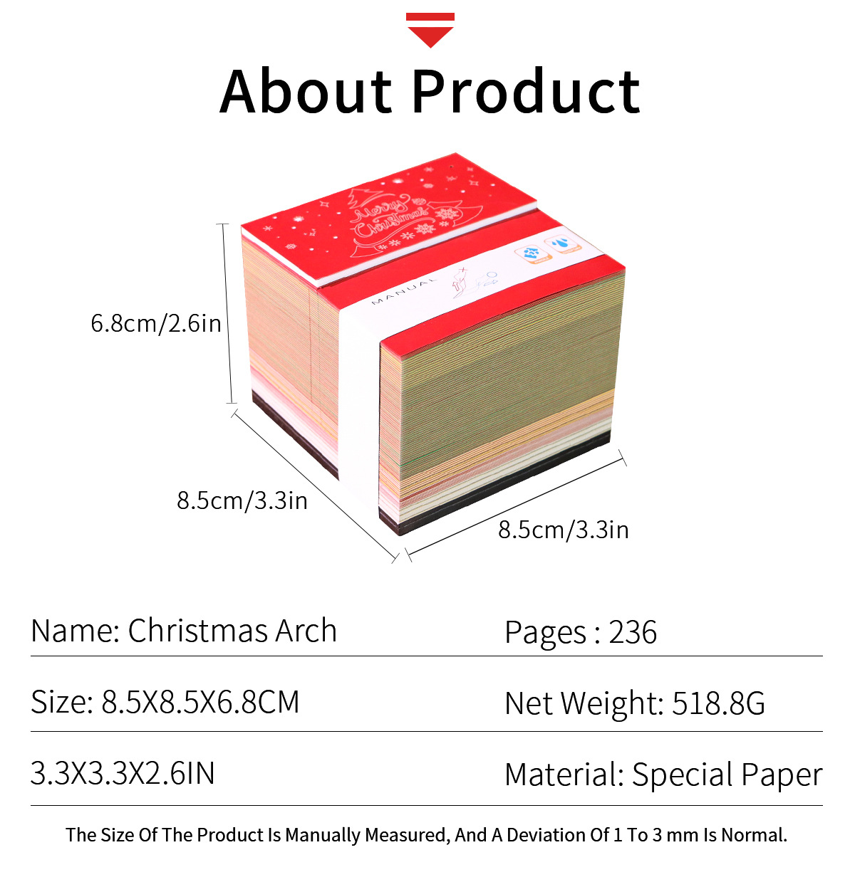 2026 Christmas Arch 3D Memo Pad - Creative Festive Gift & Desk Ornament — image 2