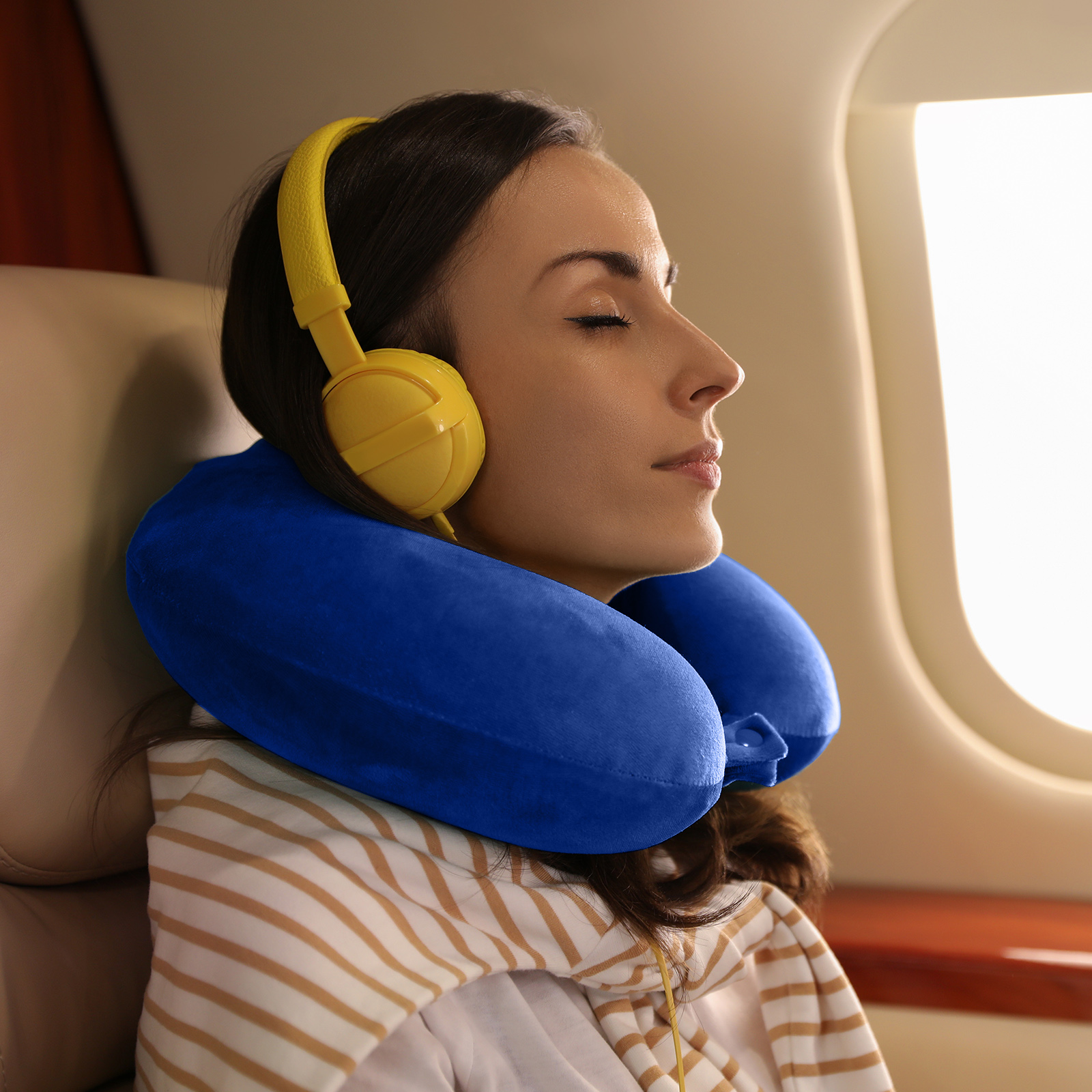 Milano Decor Memory Foam Travel Neck Pillow With Clip Cushion Support Soft Blue โ image 2