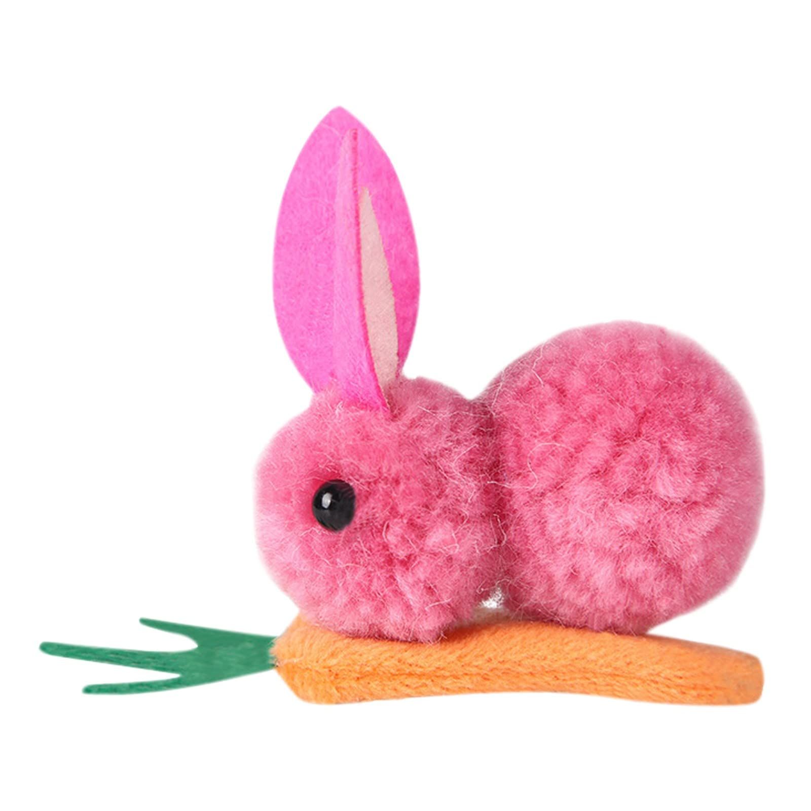 Large Hair Clip for Thick Hair Carrot Hairpin Children's Hairpin Plush Easter Rabbit Mini Hair Claws Clips